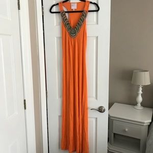 Romeo & Juliet orange maxi dress- size medium
